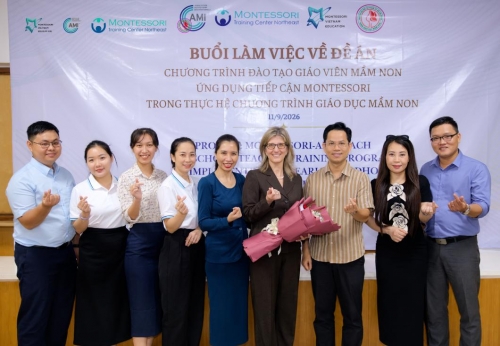 BUỔI LÀM VIỆC ĐỀ ÁN: CHƯƠNG TRÌNH ĐÀO TẠO GIÁO VIÊN MẦM NON ỨNG DỤNG TIẾP CẬN MONTESSORI TRONG THỰC HIỆN CHƯƠNG TRÌNH GIÁO DỤC MẦM NON
