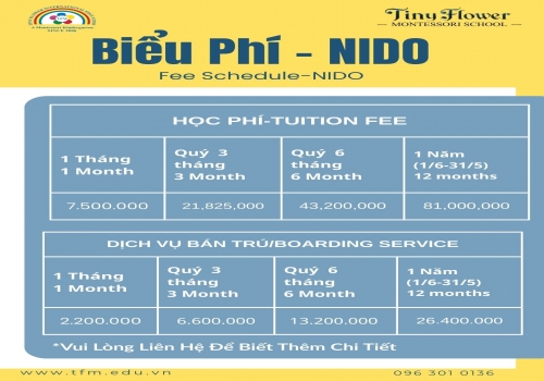 Biểu Phí 6 -12 Tháng Tuổi ( NIDO )