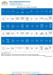 THỰC ĐƠN TUẦN 1.12 - 2025