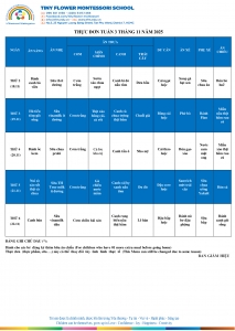 THỰC ĐƠN TUẦN 3.11 - 2025