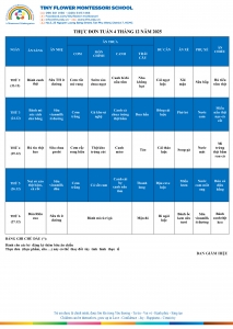 THỰC ĐƠN TUẦN 4.12 - 2025
