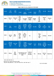 THỰC ĐƠN TUẦN 4.8 - 2025